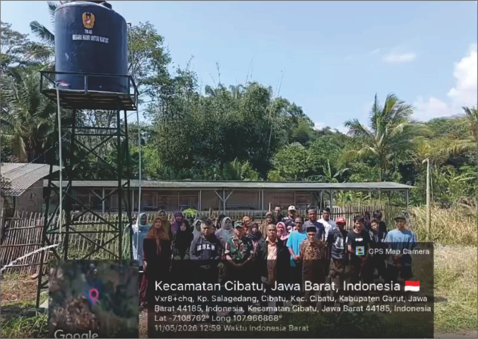 Peresmian Baksus Kepedulian TNI, Warga Cibatu Garut Bersyukur Terima Bantuan Air Bersih